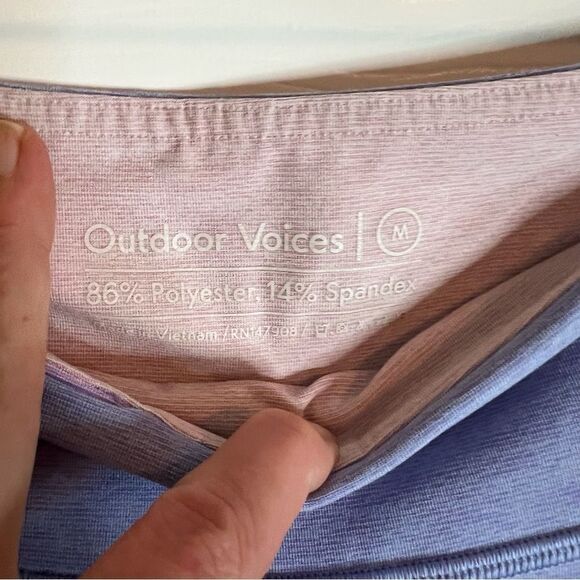 Outdoor Voices 7/8 Springs Compression Fit Leggings in Blue Purple Pink Medium - Picture 2 of 6